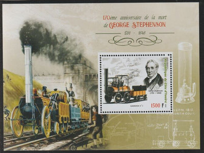 Ivory Coast 2018 George Stephenson perf m/sheet #2 containing one value unmounted mint