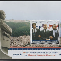 Ivory Coast 2018 Martin Luther King 50th Death Anniversary perf m/sheet #1 containing one value unmounted mint