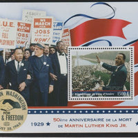 Ivory Coast 2018 Martin Luther King 50th Death Anniversary perf m/sheet #2 containing one value unmounted mint