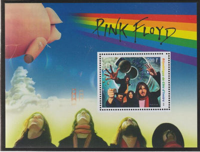 Ivory Coast 2018 Pink Floyd perf m/sheet #1 containing one value unmounted mint