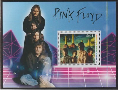 Ivory Coast 2018 Pink Floyd perf m/sheet #2 containing one value unmounted mint