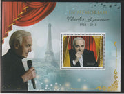 Ivory Coast 2018 Charles Aznavour - In Memorium perf m/sheet containing one value unmounted mint