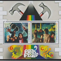 Ivory Coast 2018 Pink Floyd perf sheet containing two values unmounted mint