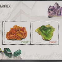 Ivory Coast 2017 Minerals perf sheet containing two values unmounted mint