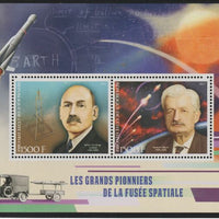 Ivory Coast 2017 Pioneers of Rocket Flights #2 perf sheet containing two values unmounted mint