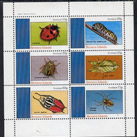 Bernera 1982 Insects (Ladybird, Colorado, Spider etc) perf set of 6 values (15p to 75p) unmounted mint