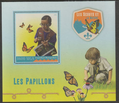 Madagascar 2016 Scouts & Butterflies perf m/sheet containing one value unmounted mint