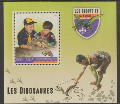 Madagascar 2016 Scouts & Dinosaurs perf m/sheet containing one value unmounted mint
