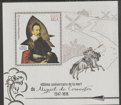 Madagascar 2016 Cervantes 400th Death Anniversary perf m/sheet containing one value unmounted mint
