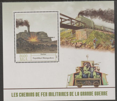 Madagascar 2016 Trains in War perf m/sheet containing one value unmounted mint