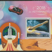 Ivory Coast 2018 SpaceX Space Mission perf m/sheet containing one value unmounted mint