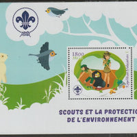 Madagascar 2018 Scouts and Environment Protection #4 perf m/sheet containing one value unmounted mint
