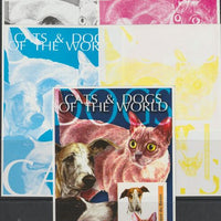 Benin 2003 Cats & Dogs of the World set of 5 imperf progressive colour proofs comprising the 4 basic colours plus all 4-colour composite unmounted mint