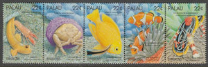 Palau 1987 25th Anniv of World Ecolody se-tenant strip of 5 unmounted mint SG 218-222