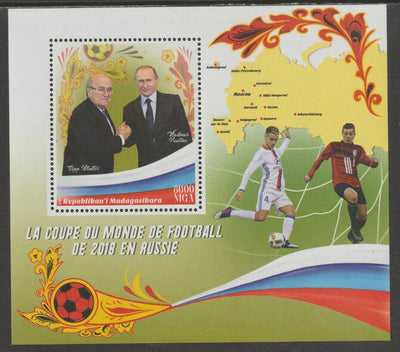 Madagascar 2017 Football World Cup perf m/sheet containing one value unmounted mint