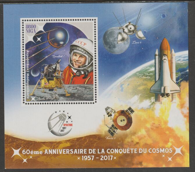 Madagascar 2017 Conquest of Space perf m/sheet containing one value unmounted mint