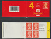 Great Britain - Laminated cover with 4 x 1st class stamps with cyl W1-W1-W1