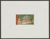 Wallis & Futuna 1977 Sea Hospital 50f (from Buildings & Monuments set) imperf die proof in issued colours on glossy sunken card, as SG 272