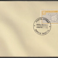 Guernsey - Sark 1971 British Postal Strike cover bearing 1965 Map 4d (without overprint) tied with World Delivery Postal Strike cancellation