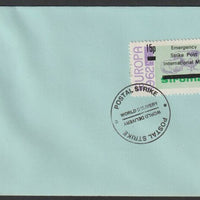 Stroma 1971 British Postal Strike cover bearing 1962 Europa 3d Sheep surcharged 15p and tied with World Delivery Postal Strike cancellation