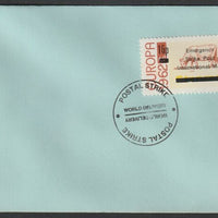Stroma 1971 British Postal Strike cover bearing 1962 Europa 6d Cow surcharged 15p and tied with World Delivery Postal Strike cancellation