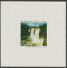 Malagasy Republic 1975 Lily Waterfall 25f imperf deluxe die proof in issued colours on sunken card as SG326
