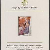 Ghana 1980 Christmas 15p imperf proof mounted on Format International proof card as SG 929