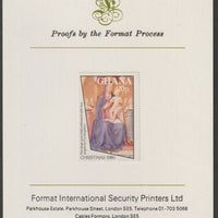 Ghana 1980 Christmas 20p imperf proof mounted on Format International proof card as SG 930