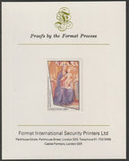 Ghana 1980 Christmas 20p imperf proof mounted on Format International proof card as SG 930