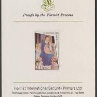 Ghana 1980 Christmas 2C imperf proof mounted on Format International proof card as SG 931