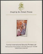 Ghana 1980 Christmas 25p imperf proof mounted on Format International proof card ex SG MS 933