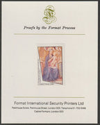 Ghana 1980 Christmas 50p imperf proof mounted on Format International proof card ex SG MS 933
