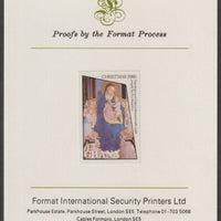 Ghana 1980 Christmas 1C imperf proof mounted on Format International proof card ex SG MS 933
