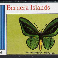Bernera 1982 Butterflies (O Priamus) imperf souvenir sheet (£1 value) unmounted mint