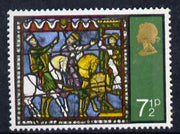 Great Britain 1971 Christmas 7.5p single with embossing shifted 1mm to right, unmounted mint