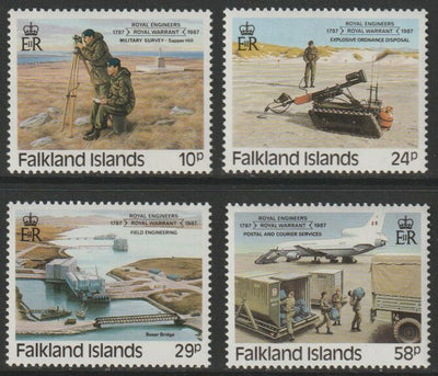 Falkland Islands 1987 Royal Engineers perf set of 4 unmounted mint, SG539-42