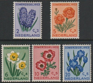 Netherlands 1953 Cultural & Social Relief Fund perf set of 5 lightly mounted mint SG764-68