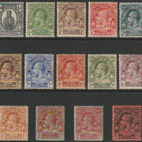 Turks & Caicos Islands 1922 KG5 Postage complete set of 14 fine mounted mint SG 162-75