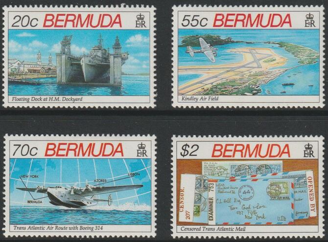Bermuda 1991 50th Anniv of Second World War perf set of 4 unmounted mint SG 636-39