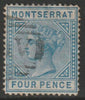Montserrat 1880 Crown CC 4d blue good used SG5