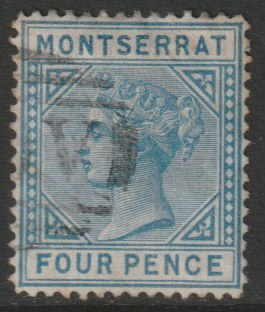 Montserrat 1880 Crown CC 4d blue good used SG5