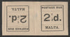 Malta 1925 Postage Due 2.5d tete-beche pair mounted mint, small thin from hinge removal, SG D5a