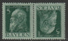 Germany - Bavaria 1911 Prince Luitpold 5c (type II) tete-beche pair unmounted mint SG 139ca