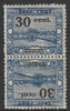 Saar 1921 Pictorial 30f on 80pf tete-beche pair mounted mint SG 76a
