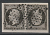 France 1854 Napoleon 1f tete-beche pair 'used' stamp-size Photographic print from Sperati's own negative (ex BPA)