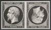 France 1854 Napoleon 1f tete-beche pair twice stamp-size Photographic print from Sperati's own negative with BPA handstamp on back, superb reference