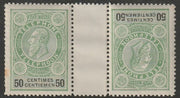 Belgium 1891 Telephone 50c tete-beche pair unmounted mint