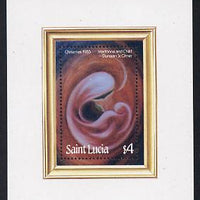 St Lucia 1985 Christmas m/sheet $4 (Madonna & Child) SG MS 857 unmounted mint