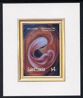 St Lucia 1985 Christmas m/sheet $4 (Madonna & Child) SG MS 857 unmounted mint