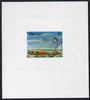 Vietnam 1983 Boats 10d Sampan imperf die proof in issued colours on sunken art paper, as SG 536